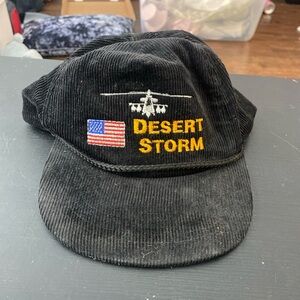 Vintage Desert Storm Rope Snap Back Hat One Size Corduroy USMC